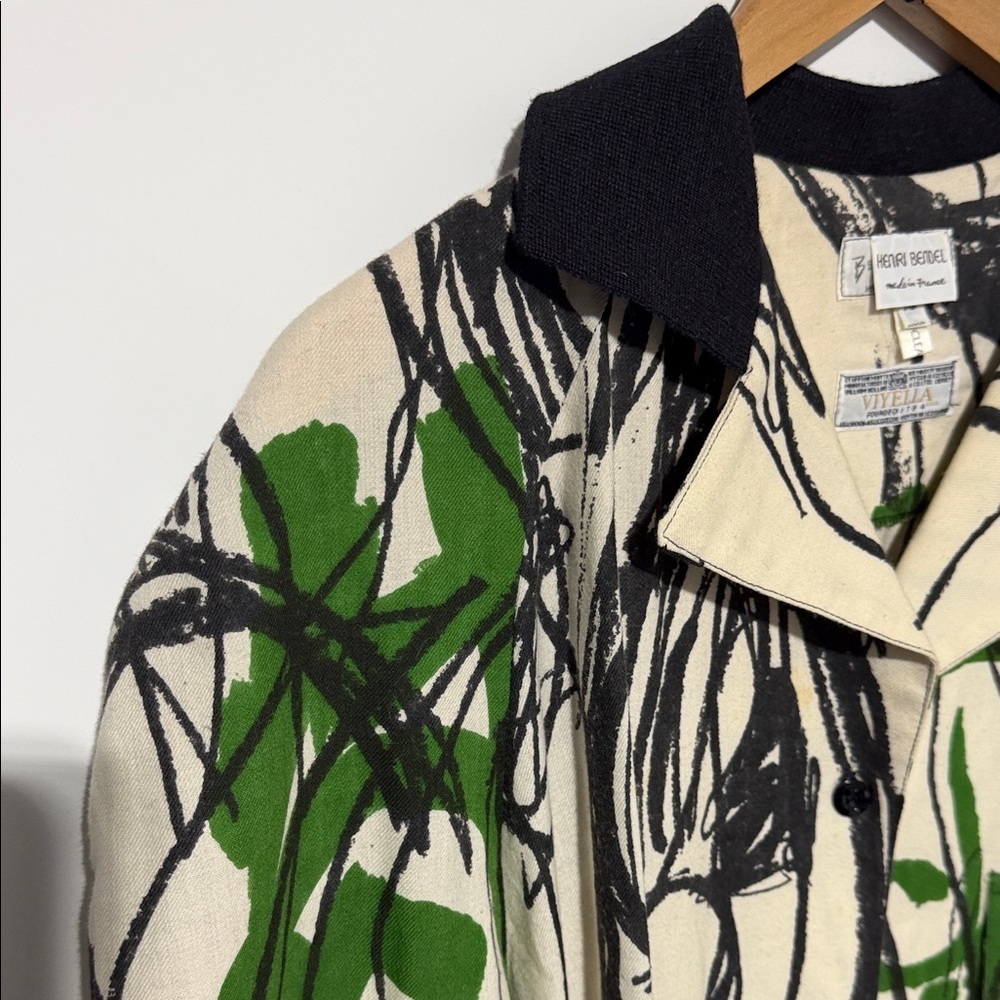 Betty Jackson Henri Bendel Vintage Viyella Wool Coat Jacket 10 Art Print White - Picture 9 of 14